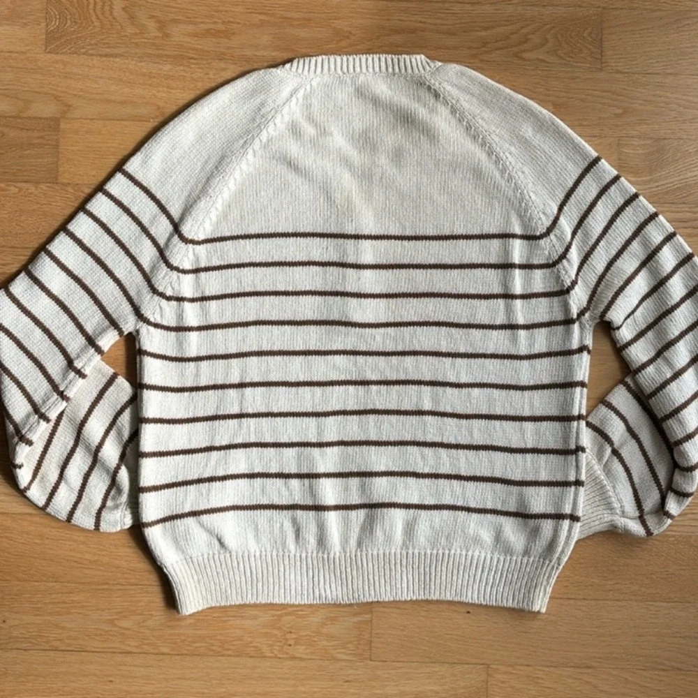 Sezane Léontine Jumper Ecru / Camel - Size XS - Picture 4 of 5